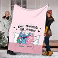 Personalized Snuggle Blanket Custom Name Gift for Couples Blanket GradoCreations