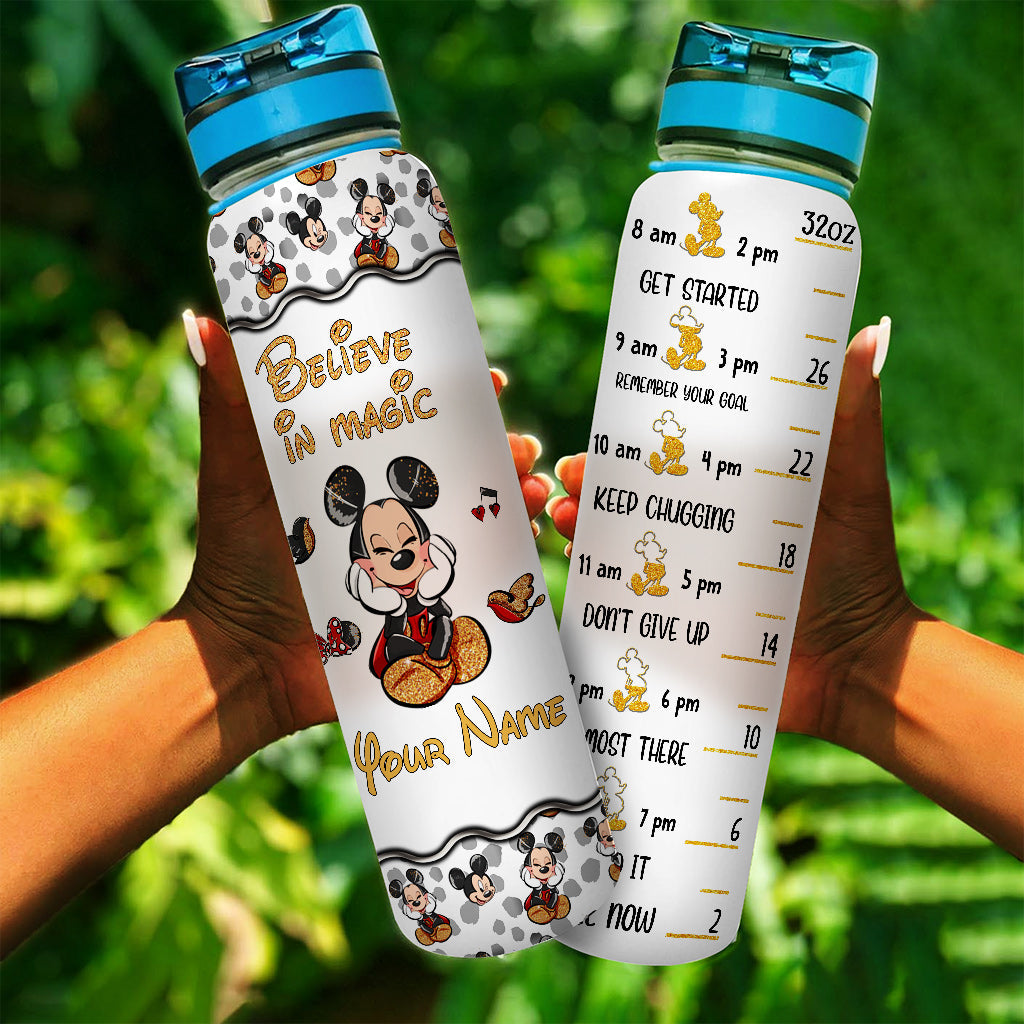 Personalized Water Tracker Bottle with Believe in Magic Design for Kids Birthday Gift Water Tracker Bottle GradoCreations