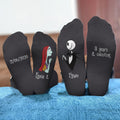 Personalized Nightmare Socks Custom Name Gift for Couples Socks GradoCreations