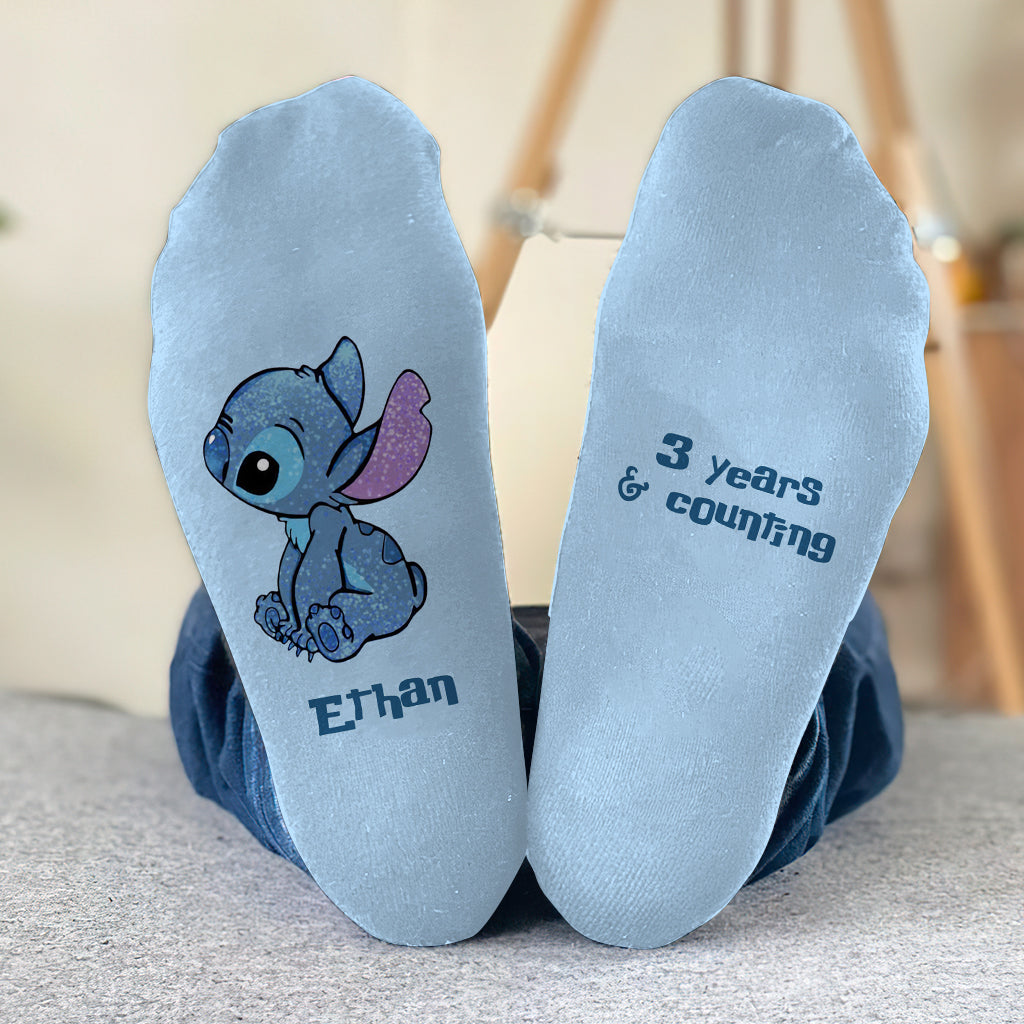 Personalized Ohana Socks Custom Couple Gift for Him & Her Socks GradoCreations