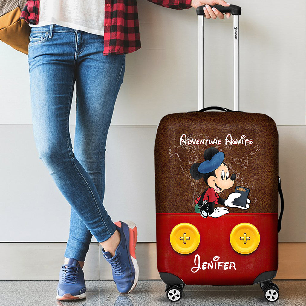 Personalized Mouse Luggage Cover Custom Name Travel Gift Luggage Cover GradoCreations