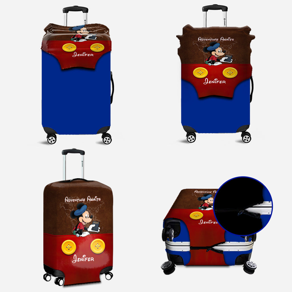 Personalized Mouse Luggage Cover Custom Name Travel Gift Luggage Cover GradoCreations