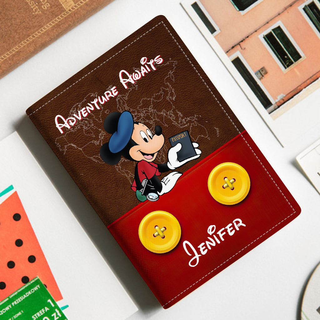 Personalized Mickey Mouse Passport Holder Custom Name Travel Gift Passport Holder GradoCreations