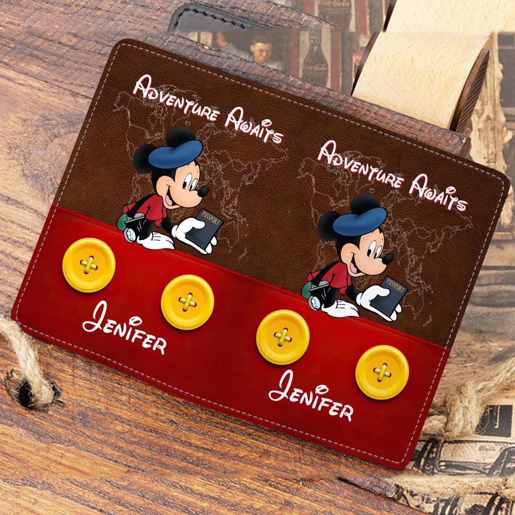 Personalized Mickey Mouse Passport Holder Custom Name Travel Gift Passport Holder GradoCreations