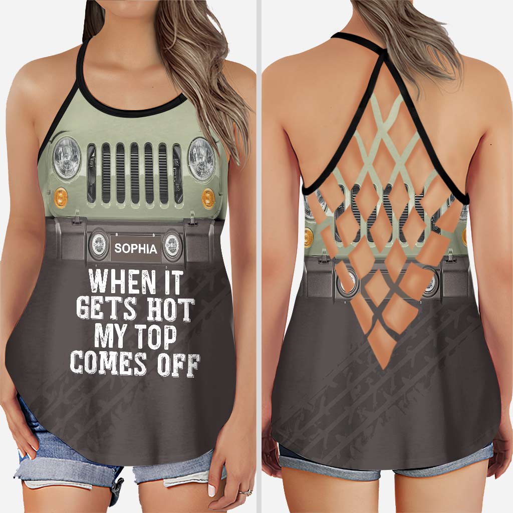 Personalized Cross Tank Top Custom Name Summer Gift for Her Cross Tank Top GradoCreations
