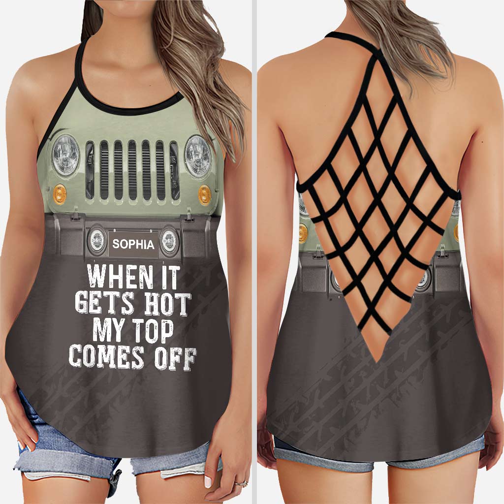 Personalized Cross Tank Top Custom Name Summer Gift for Her Cross Tank Top GradoCreations