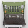 Personalized Jeep Throw Pillow Custom Name Gift for Dad Throw Pillow GradoCreations