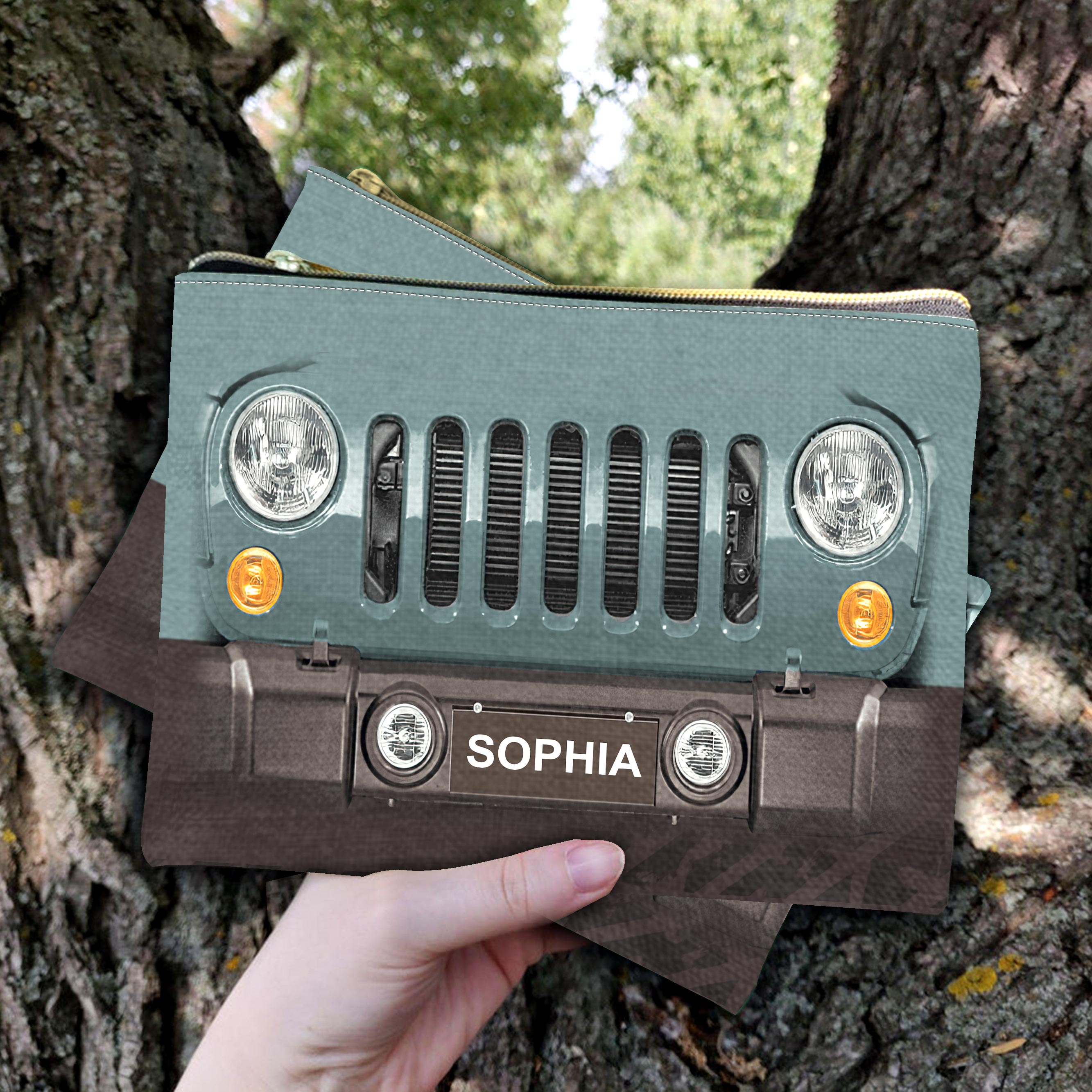 Personalized Jeep Pouch with Name Custom Gift for Her Pouch GradoCreations