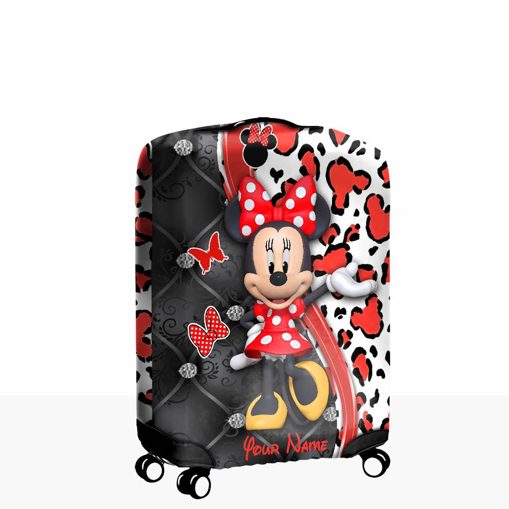 Personalized Minnie Mouse Luggage Cover Custom Name Travel Gift Luggage Cover GradoCreations