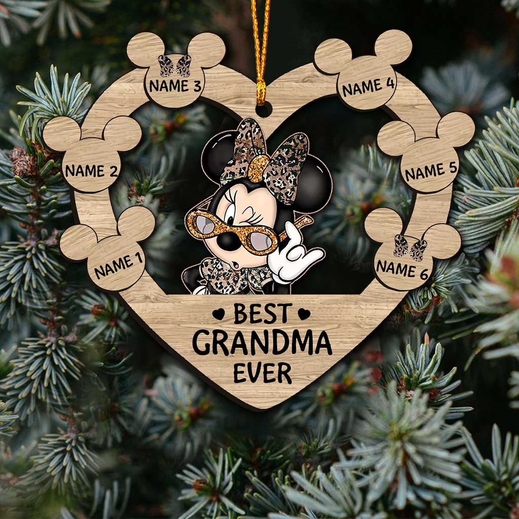 Personalized Christmas Mouse Ornament for Grandma - Customizable Gift Ornament GradoCreations