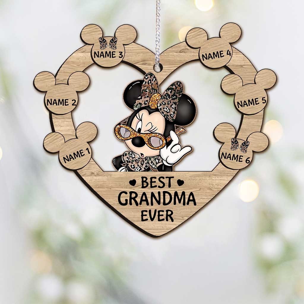 Personalized Christmas Mouse Ornament for Grandma - Customizable Gift Ornament GradoCreations