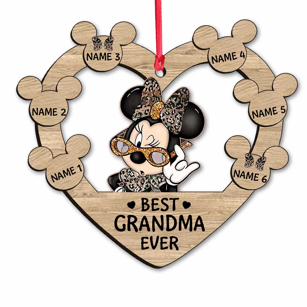 Personalized Christmas Mouse Ornament for Grandma - Customizable Gift Ornament GradoCreations
