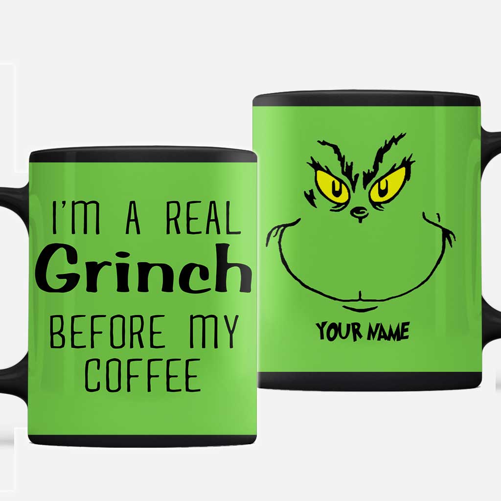 Personalized Grinch Coffee Mug Custom Name Fun Christmas Gift Mug GradoCreations