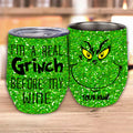 Personalized Grinch Wine Tumbler Custom Name Christmas Gift Wine Tumbler GradoCreations