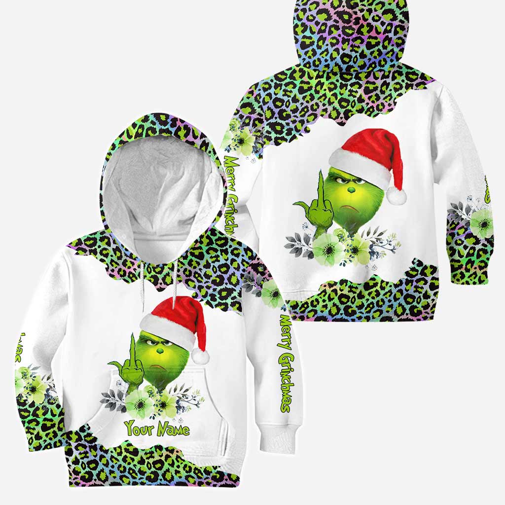 Personalized Grinch Hoodie & Leggings Set Custom Name Gift for Christmas Hoodie & Leggings GradoCreations
