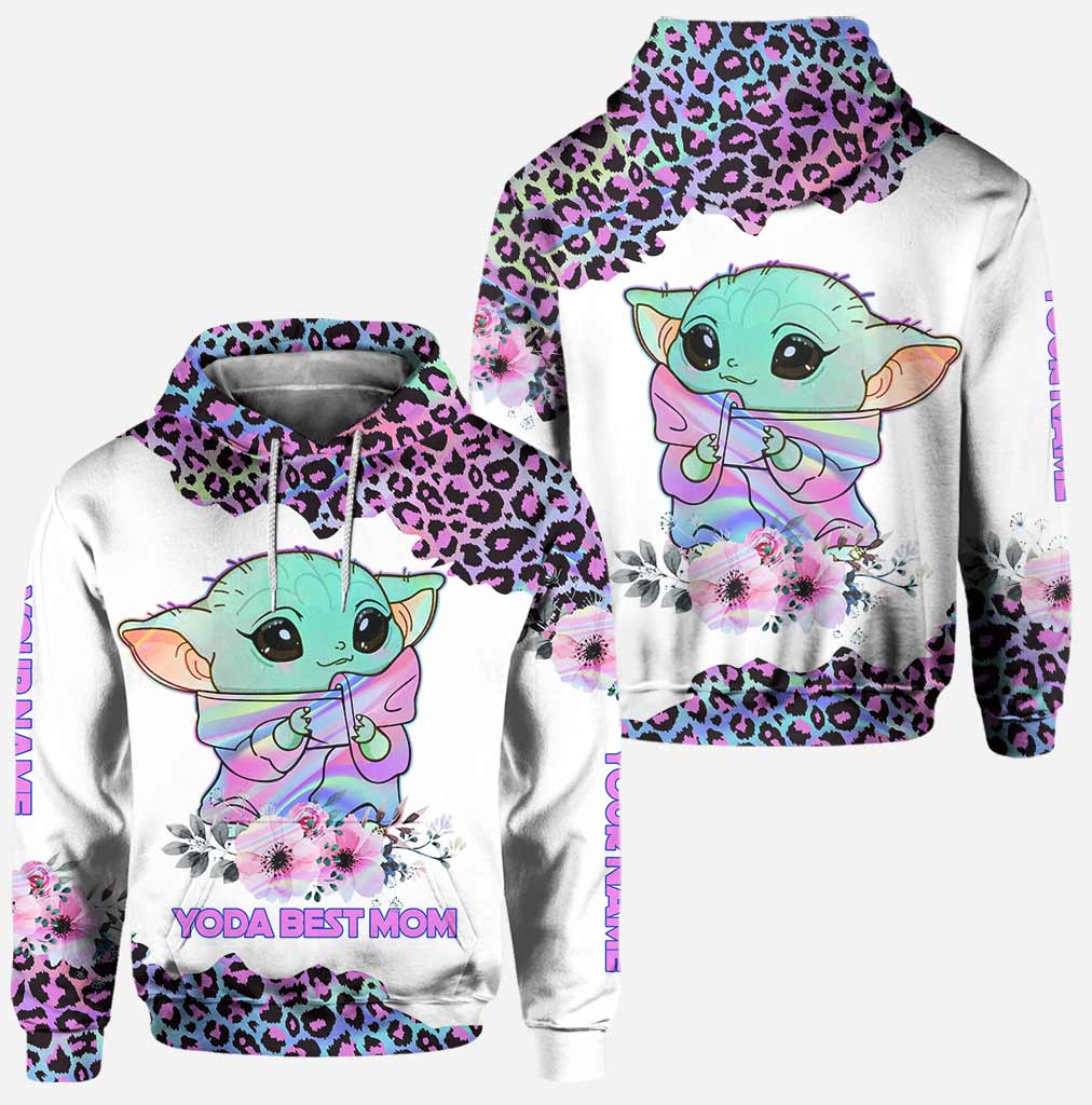 Personalized Yoda Best Mom Hoodie and Leggings Set Gift Hoodie & Leggings GradoCreations