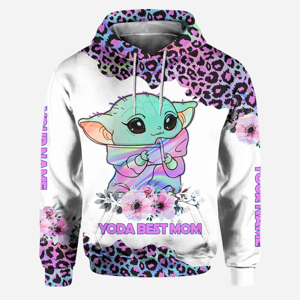 Personalized Yoda Best Mom Hoodie and Leggings Set Gift Hoodie & Leggings GradoCreations