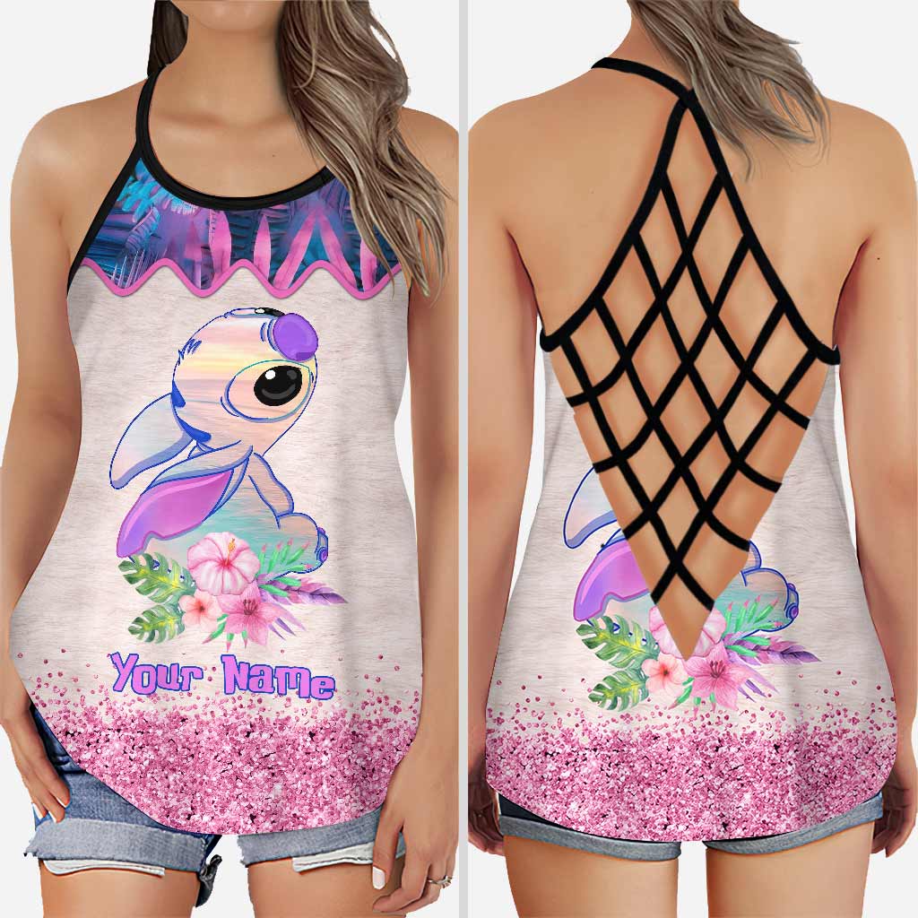 Personalized Ohana Cross Tank Top & Leggings Custom Name Gift Idea Cross Tank Top & Leggings GradoCreations