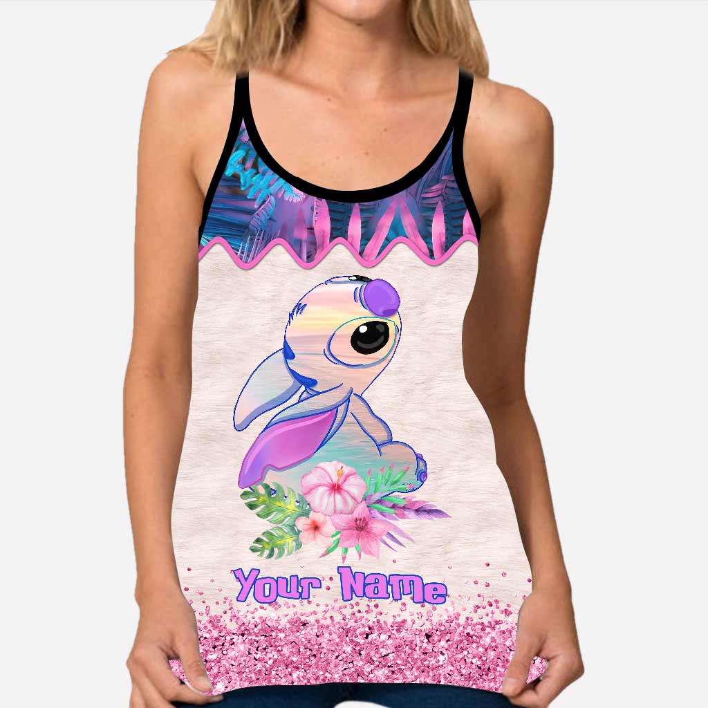 Personalized Ohana Cross Tank Top & Leggings Custom Name Gift Idea Cross Tank Top & Leggings GradoCreations
