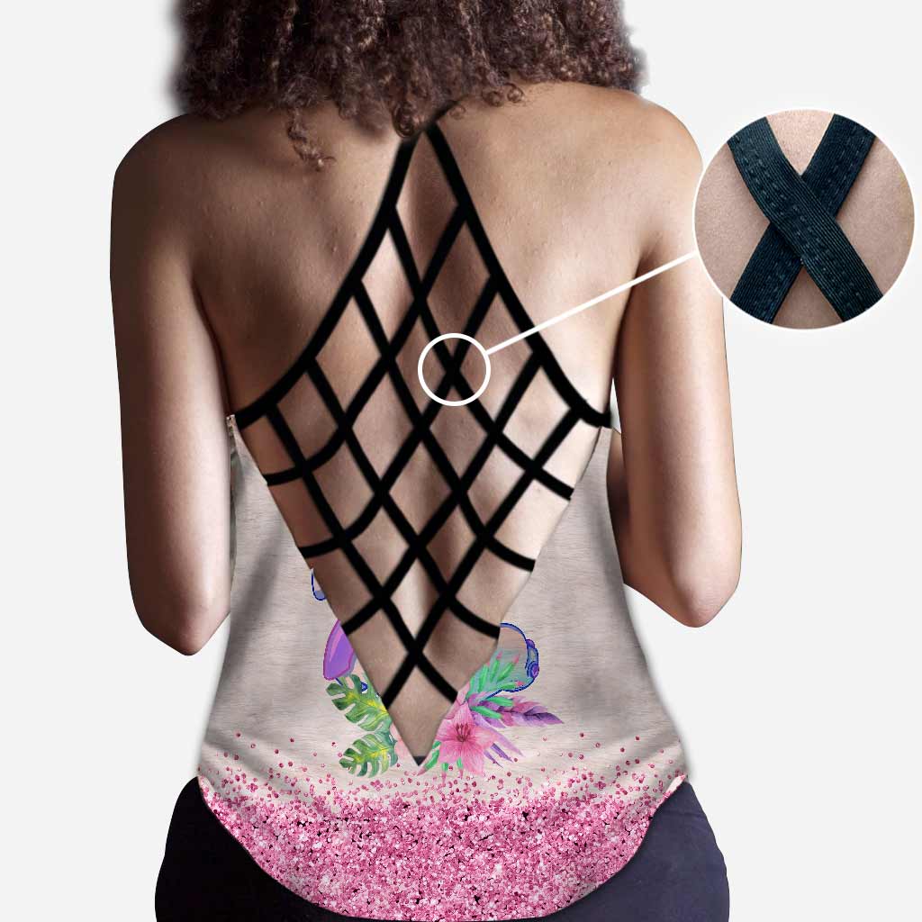 Personalized Ohana Cross Tank Top & Leggings Custom Name Gift Idea Cross Tank Top & Leggings GradoCreations