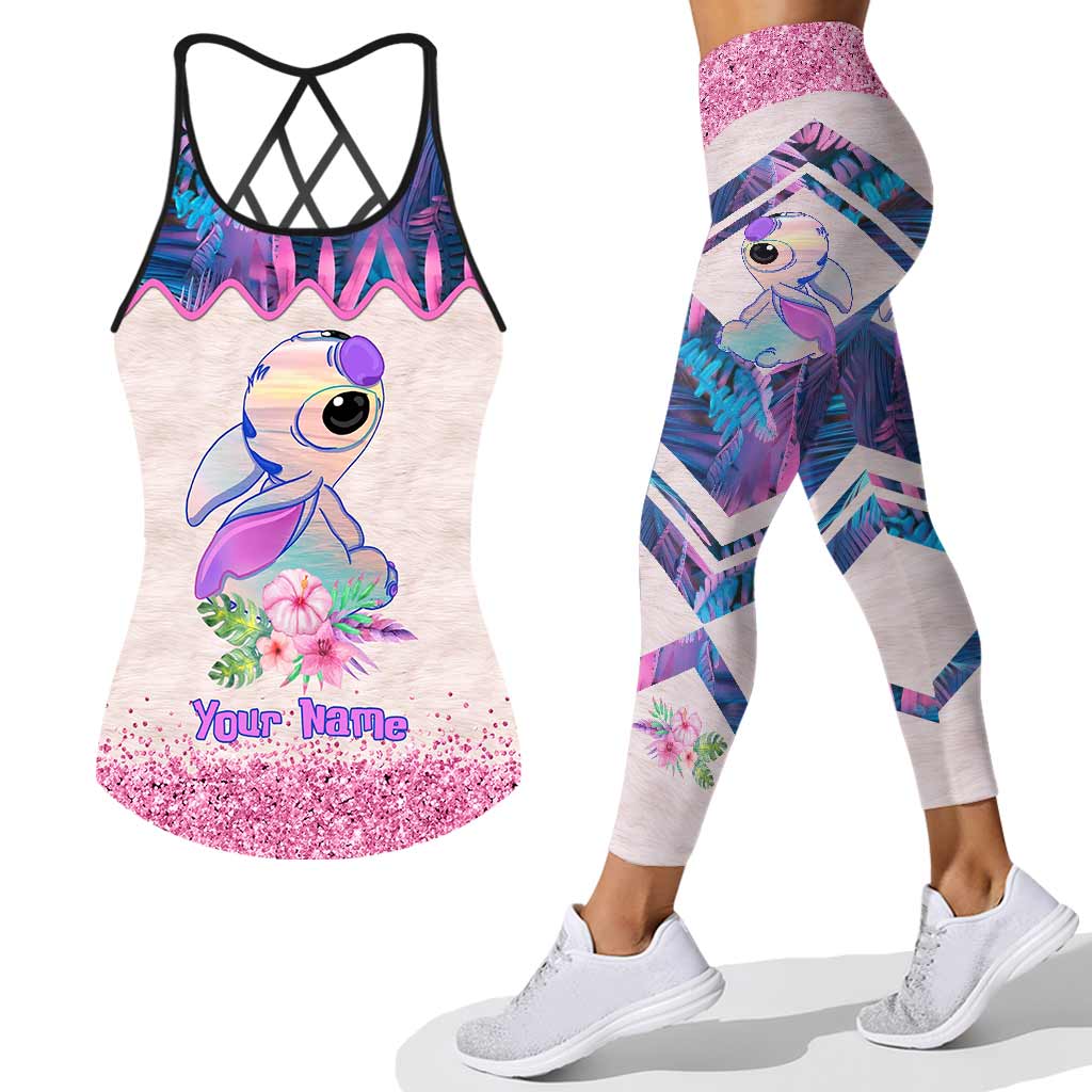 Personalized Ohana Cross Tank Top & Leggings Custom Name Gift Idea Cross Tank Top & Leggings GradoCreations