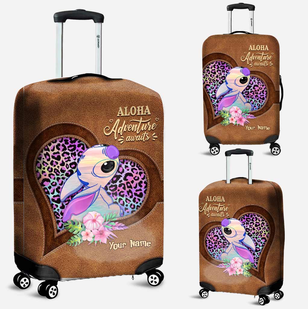 Personalized Aloha Leather Handbag & Luggage Cover Gift for Women Leather Handbag & Luggage Cover GradoCreations