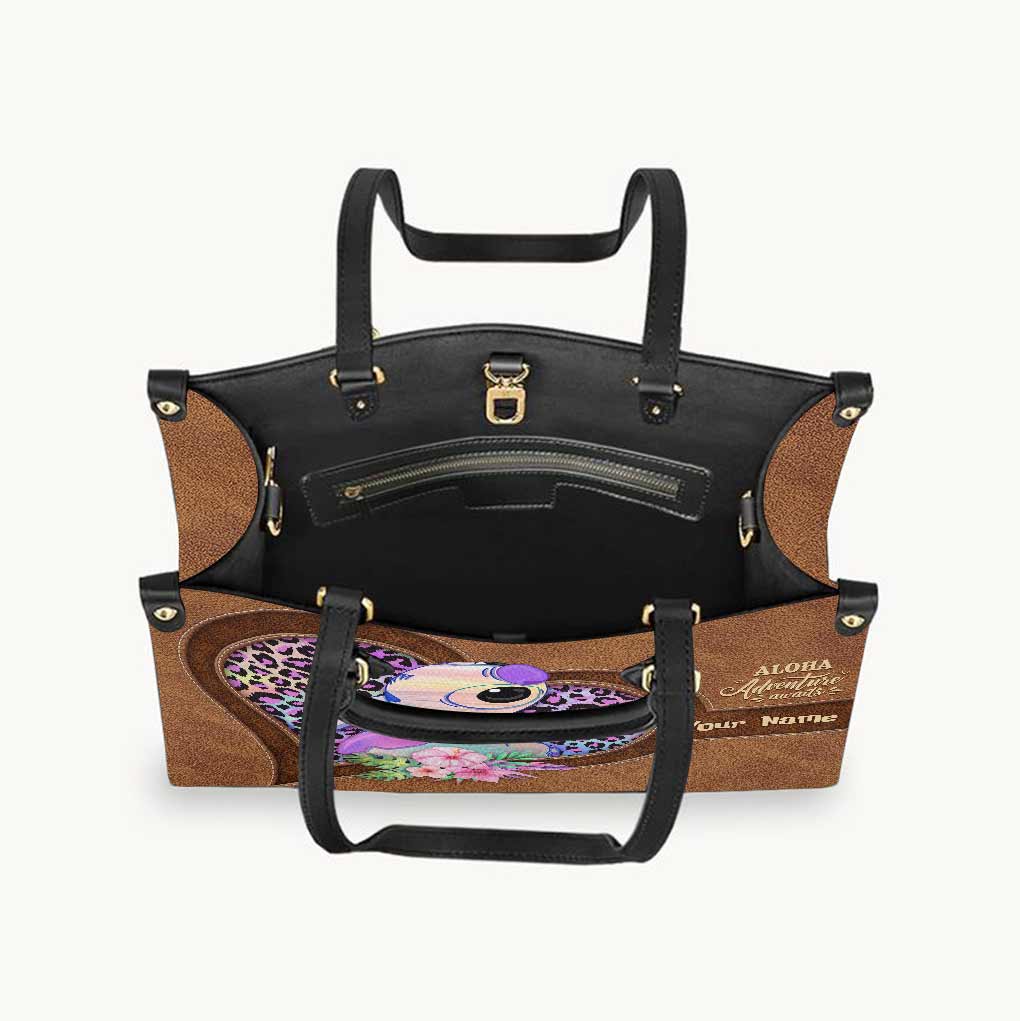 Personalized Aloha Leather Handbag & Luggage Cover Gift for Women Leather Handbag & Luggage Cover GradoCreations