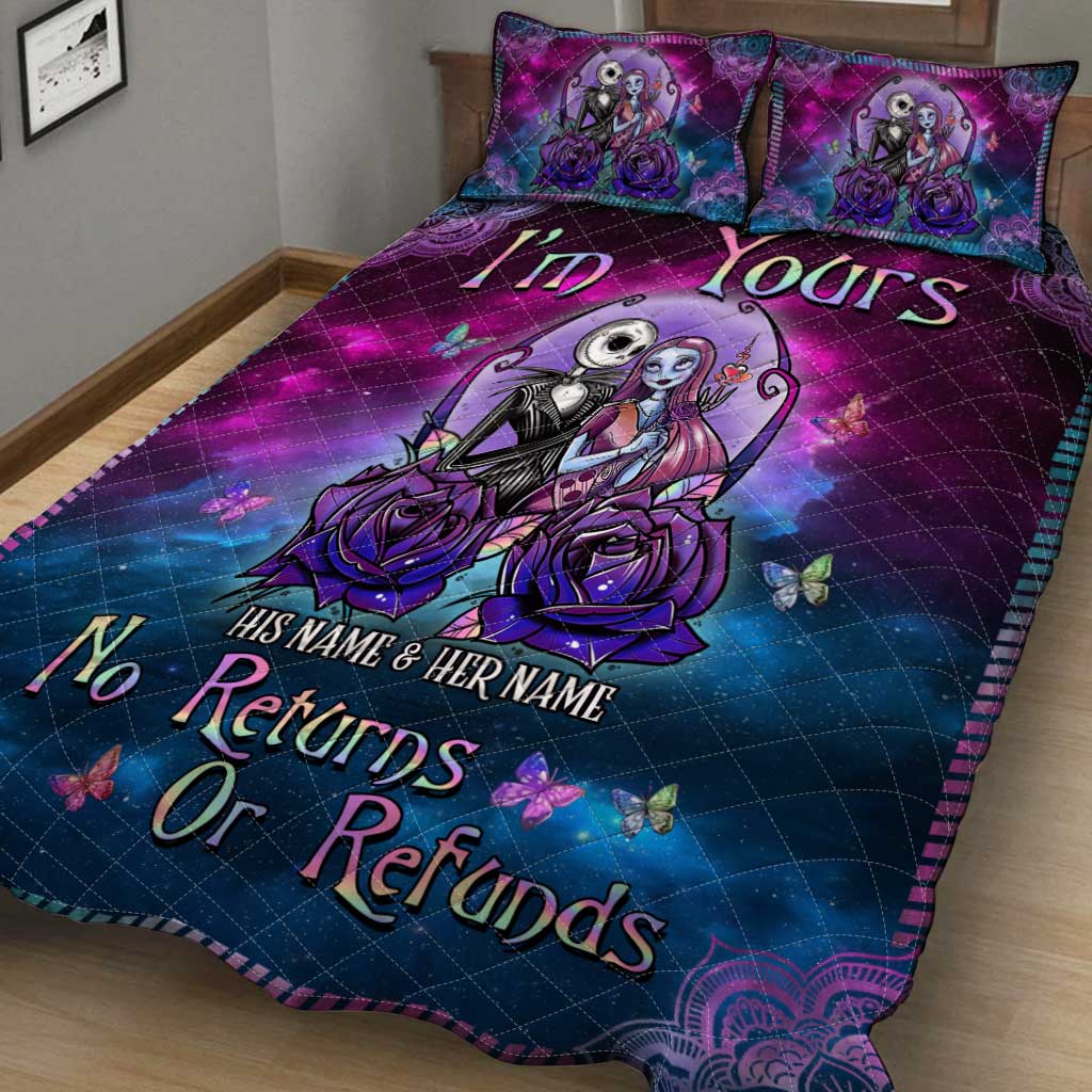 Personalized Nightmare Quilt Set Unique Couple Gift for Halloween & Weddings Quilt Set GradoCreations