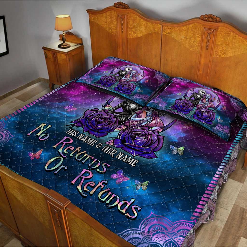 Personalized Nightmare Quilt Set Unique Couple Gift for Halloween & Weddings Quilt Set GradoCreations