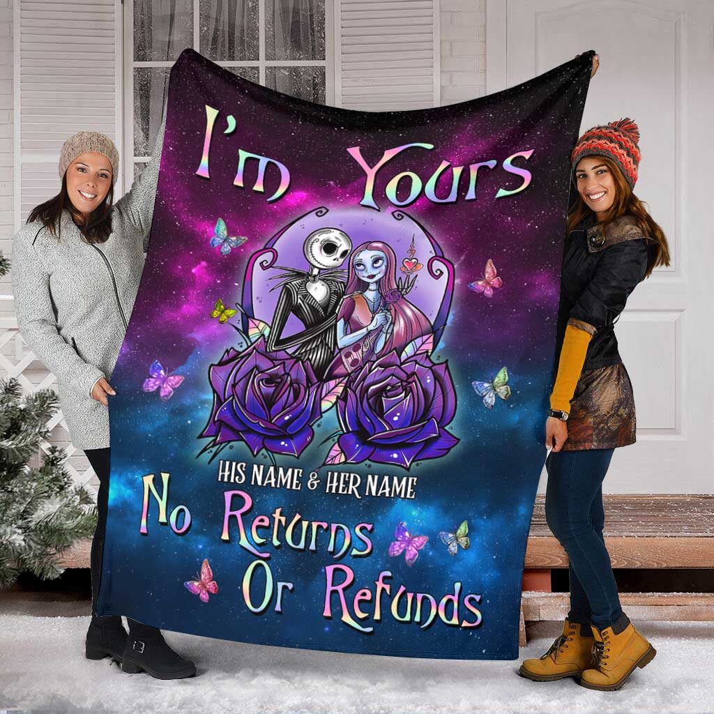 Personalized Nightmare Blanket Custom Name Gift for Couples Blanket GradoCreations
