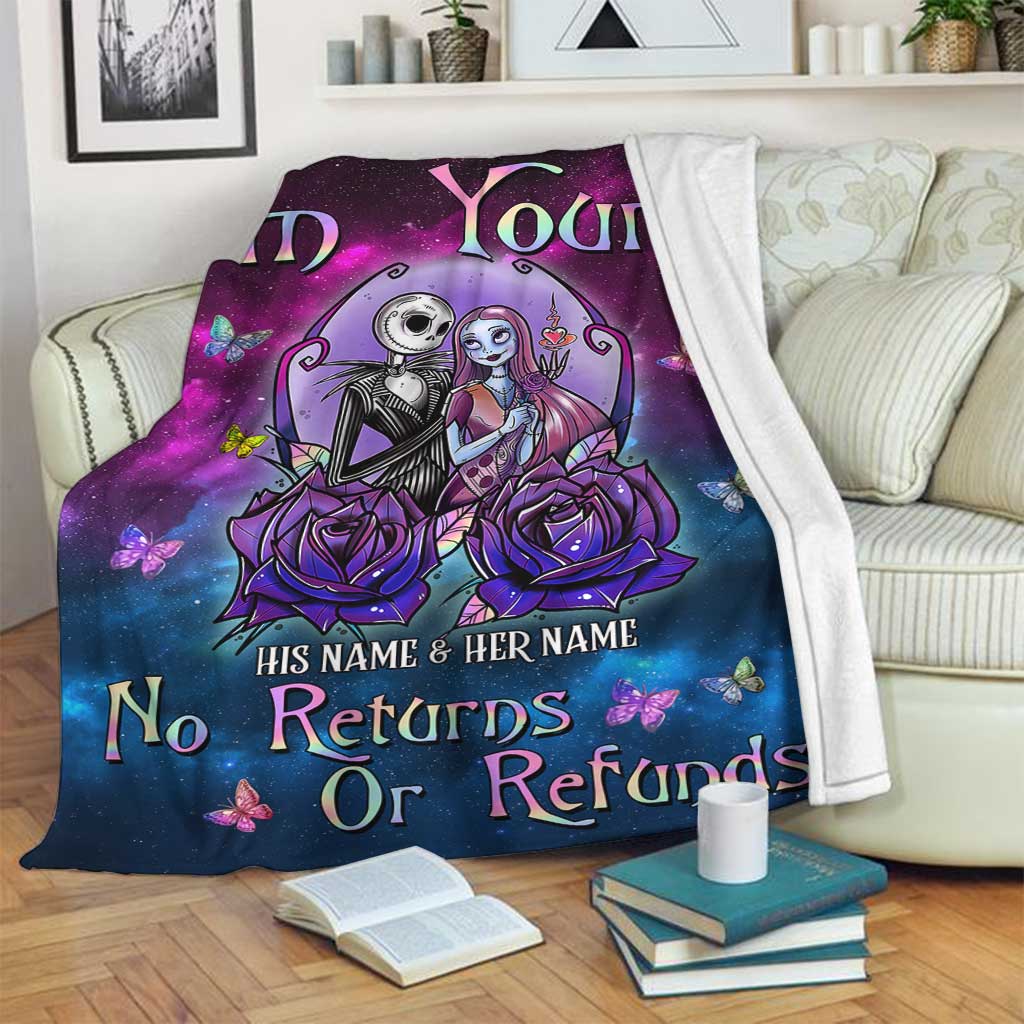 Personalized Nightmare Blanket Custom Name Gift for Couples Blanket GradoCreations