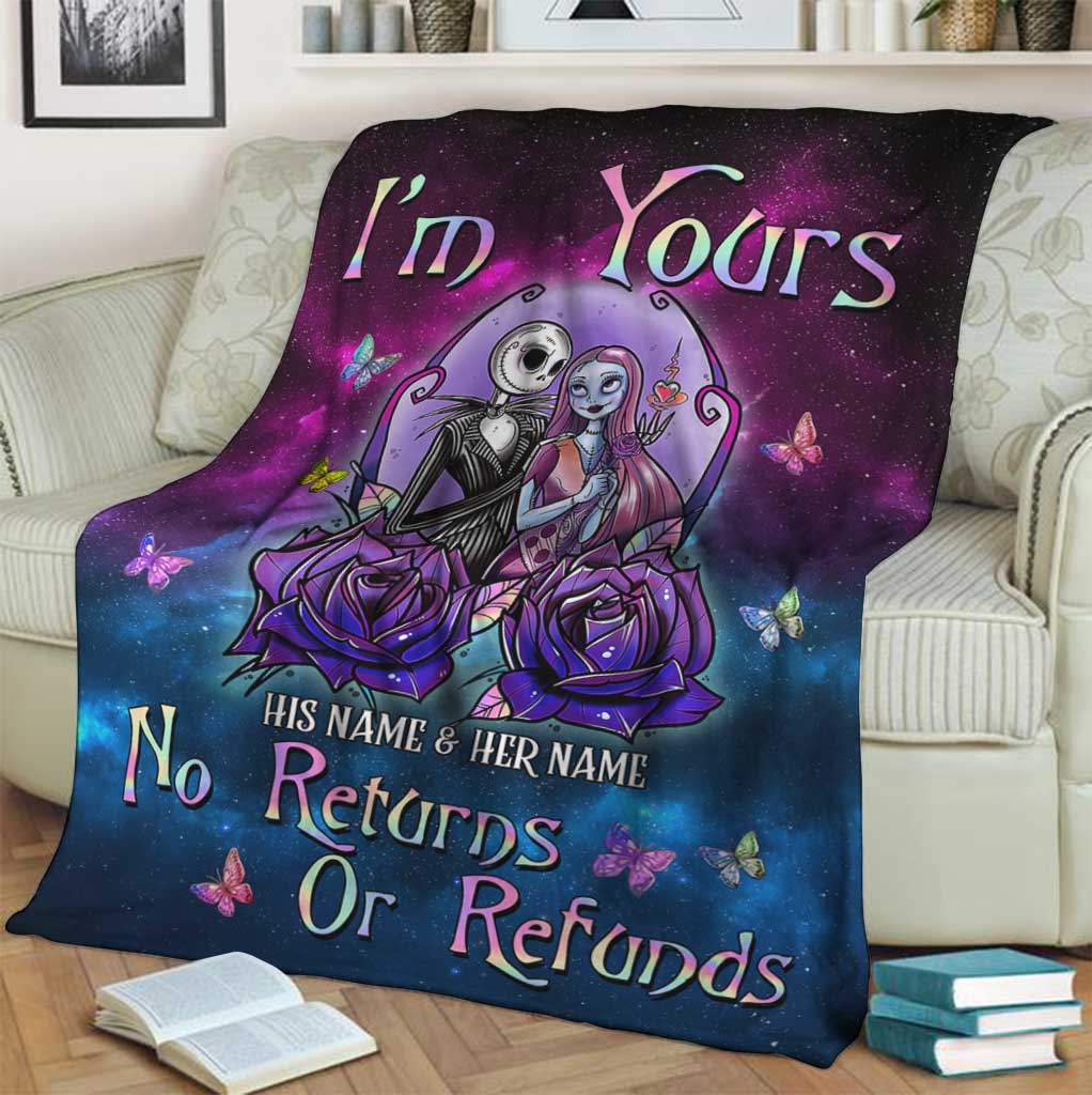 Personalized Nightmare Blanket Custom Name Gift for Couples Blanket GradoCreations