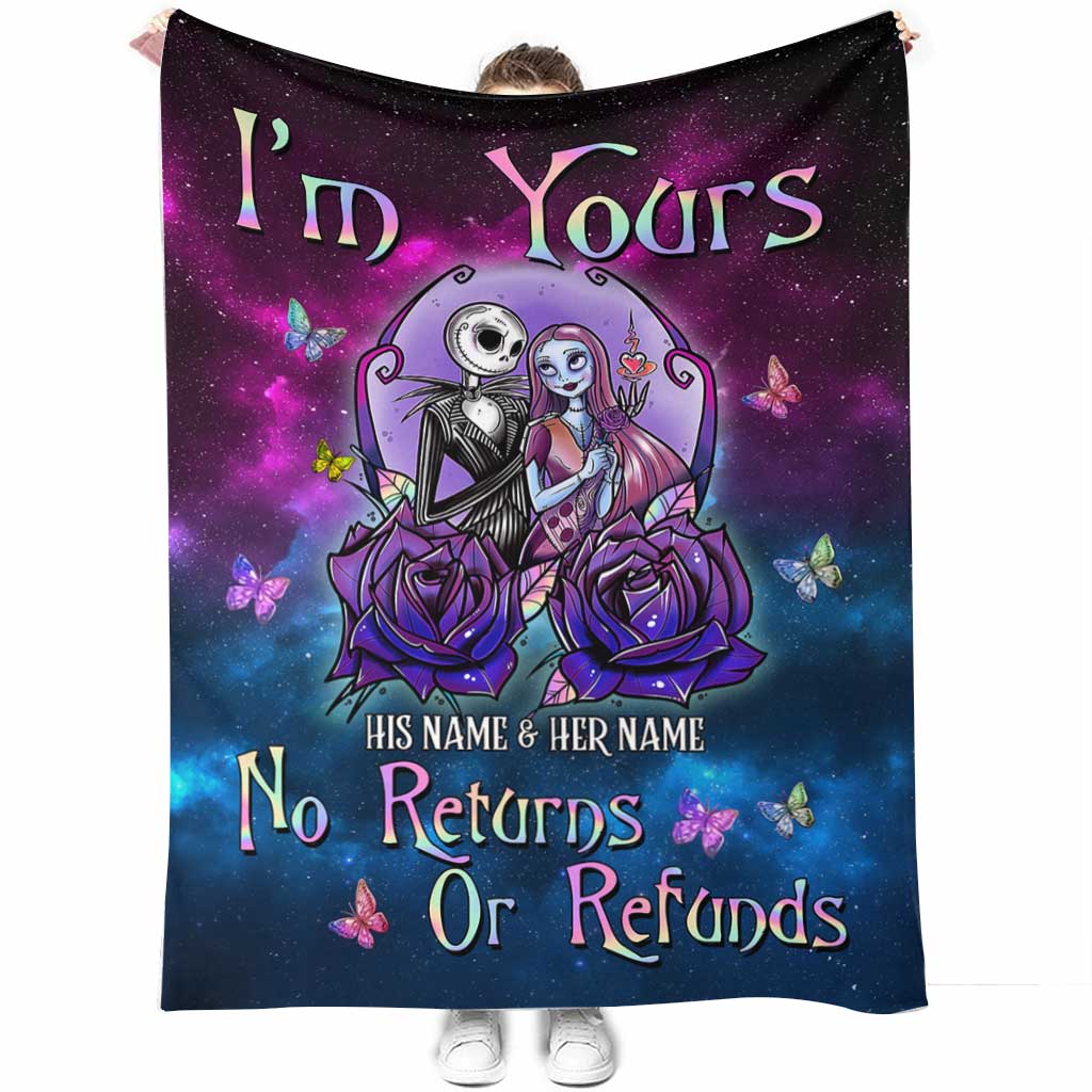 Personalized Nightmare Blanket Custom Name Gift for Couples Blanket GradoCreations