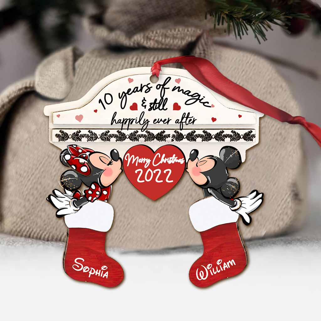 Personalized Christmas Mouse Ornament Custom Name Gift for Couple Ornament GradoCreations