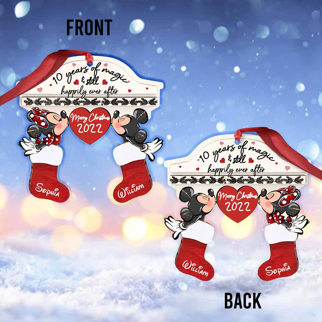 Personalized Christmas Mouse Ornament Custom Name Gift for Couple Ornament GradoCreations