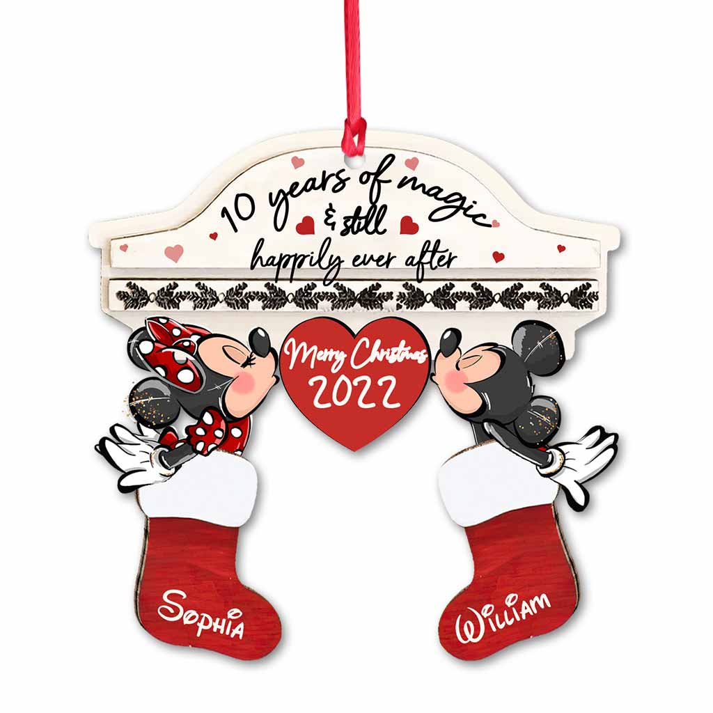 Personalized Christmas Mouse Ornament Custom Name Gift for Couple Ornament GradoCreations