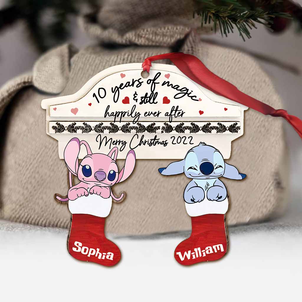 Personalized Christmas Ohana Ornament Custom Name Gift for Couples Ornament GradoCreations