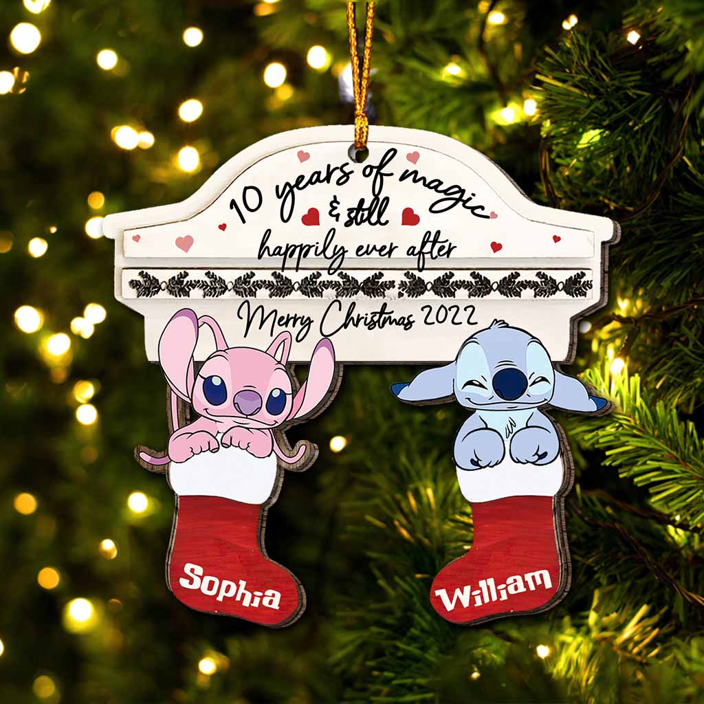 Personalized Christmas Ohana Ornament Custom Name Gift for Couples Ornament GradoCreations