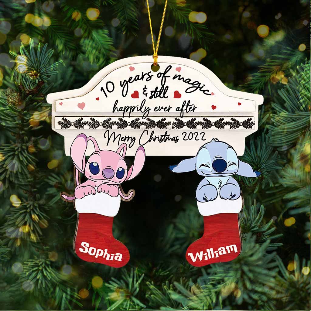 Personalized Christmas Ohana Ornament Custom Name Gift for Couples Ornament GradoCreations