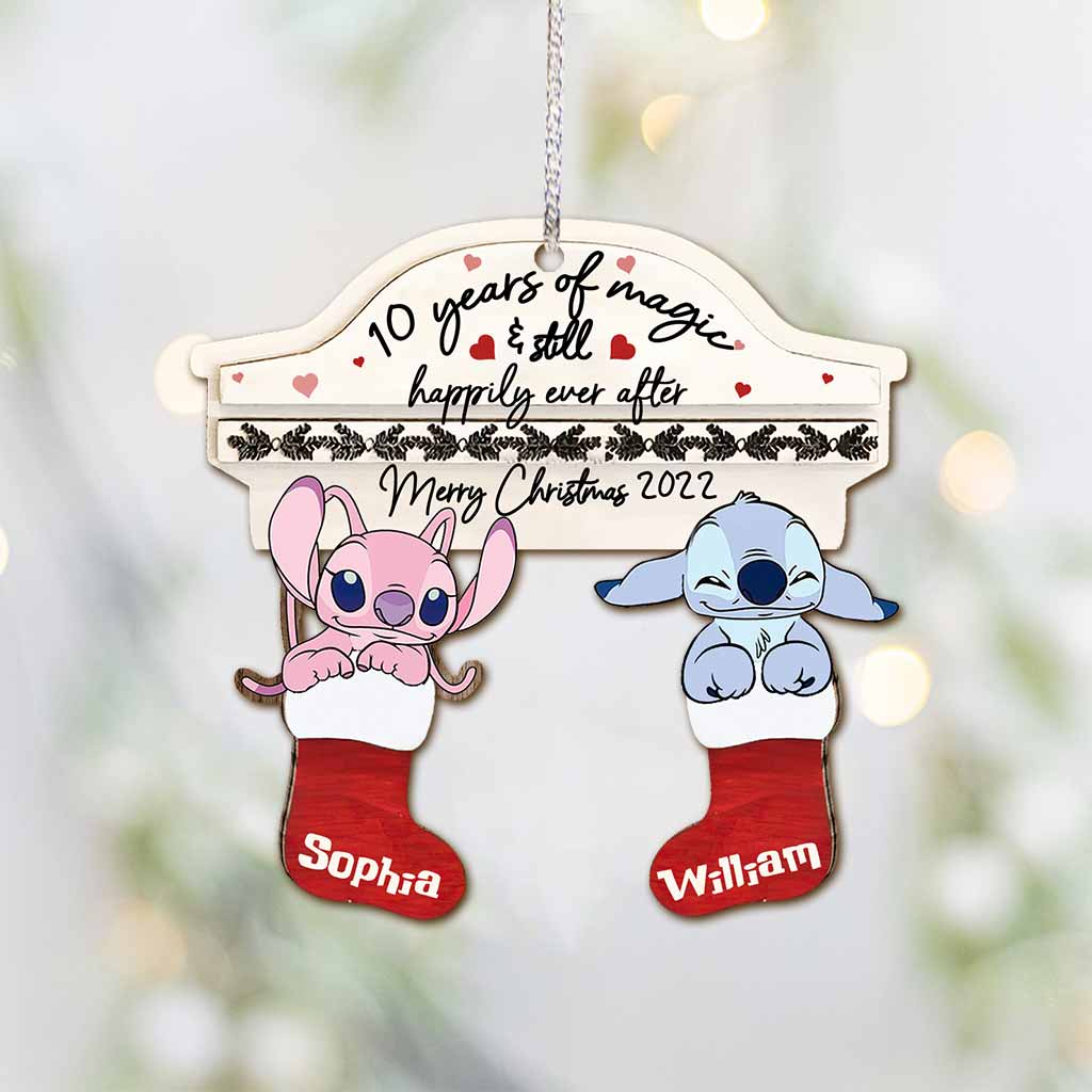 Personalized Christmas Ohana Ornament Custom Name Gift for Couples Ornament GradoCreations