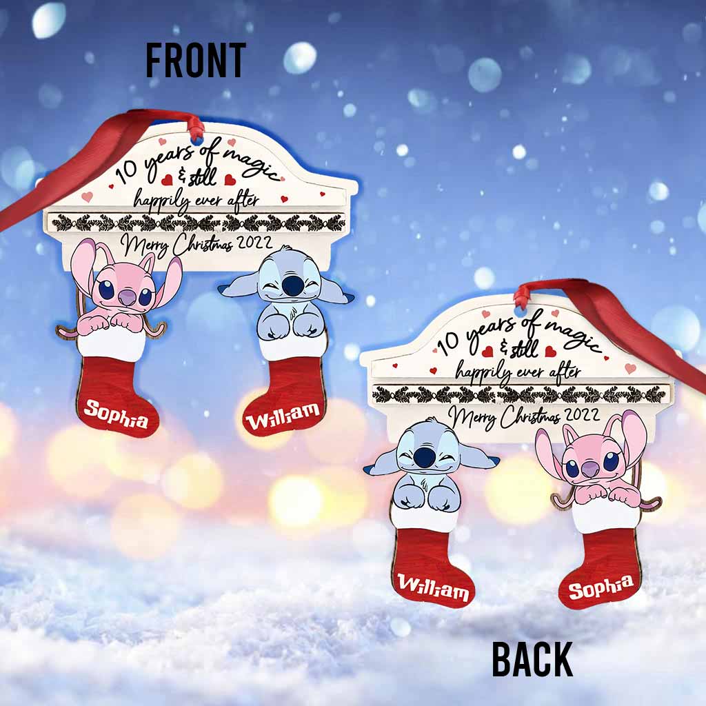 Personalized Christmas Ohana Ornament Custom Name Gift for Couples Ornament GradoCreations