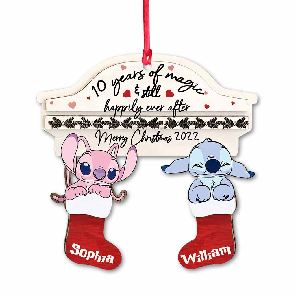 Personalized Christmas Ohana Ornament Custom Name Gift for Couples Ornament GradoCreations