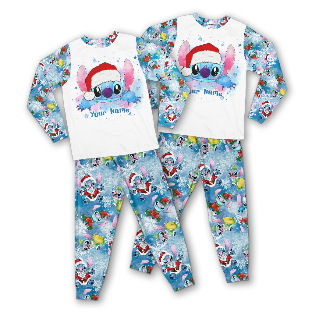 Personalized Christmas Pajamas Set for Family with Name Pajamas Set GradoCreations