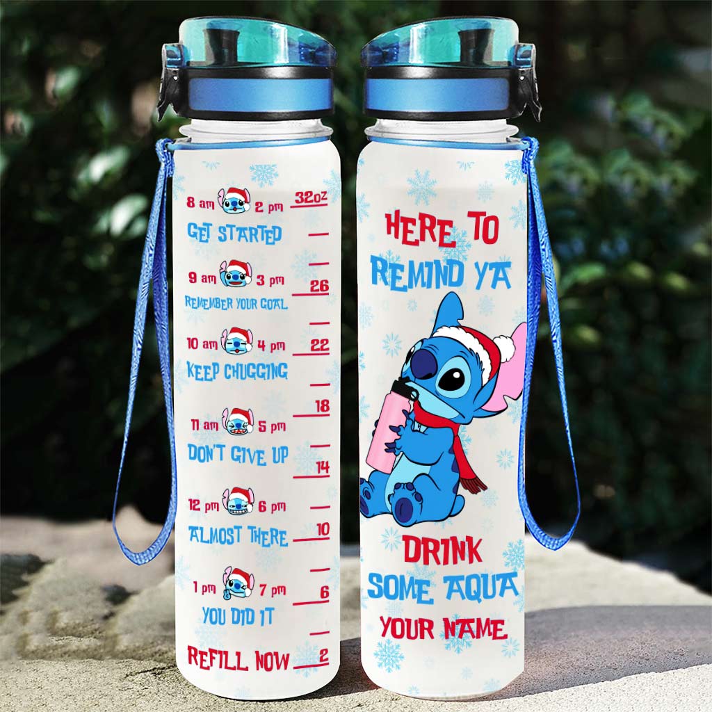 Personalized Water Tracker Bottle with Time Markers for Christmas Gift Water Tracker Bottle GradoCreations