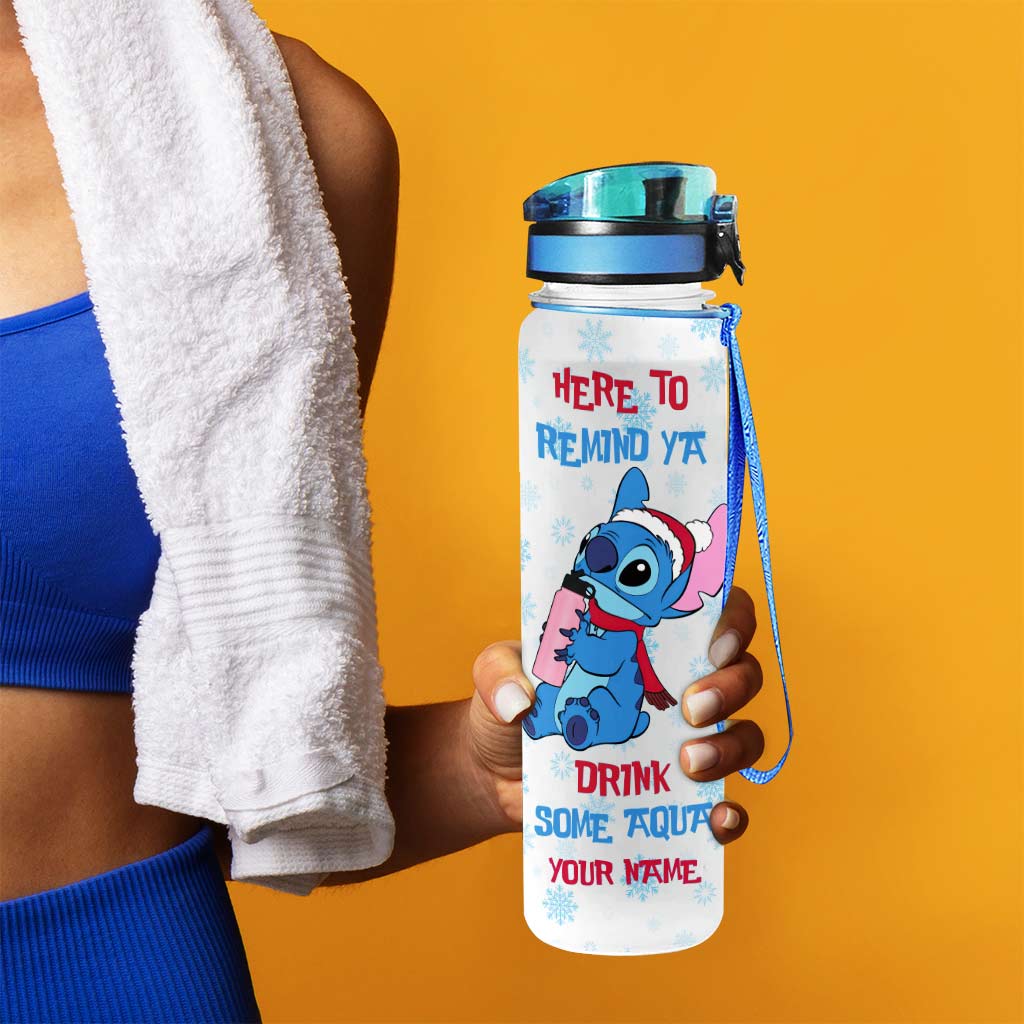 Personalized Water Tracker Bottle with Time Markers for Christmas Gift Water Tracker Bottle GradoCreations