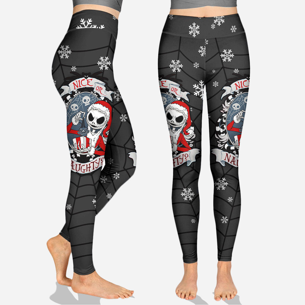 Personalized Nice or Naughty Christmas Hoodie & Leggings Set for Women Hoodie & Leggings GradoCreations