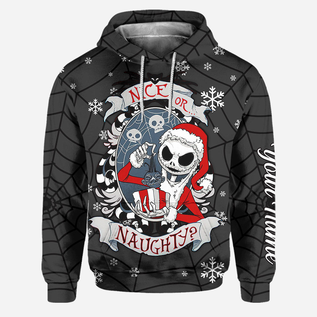 Personalized Nice or Naughty Christmas Hoodie & Leggings Set for Women Hoodie & Leggings GradoCreations