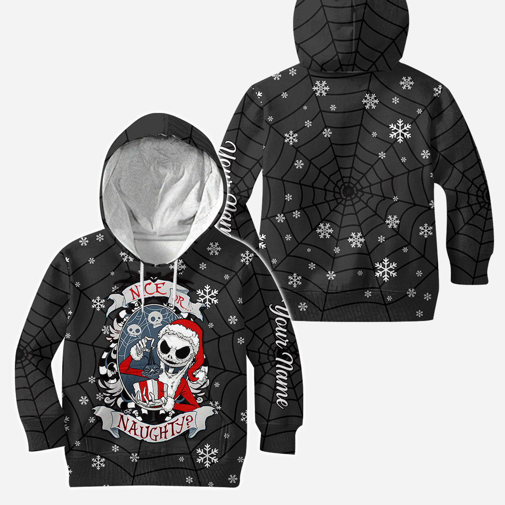 Personalized Nice or Naughty Christmas Hoodie & Leggings Set for Women Hoodie & Leggings GradoCreations