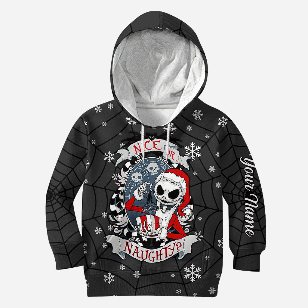 Personalized Nice or Naughty Christmas Hoodie & Leggings Set for Women Hoodie & Leggings GradoCreations