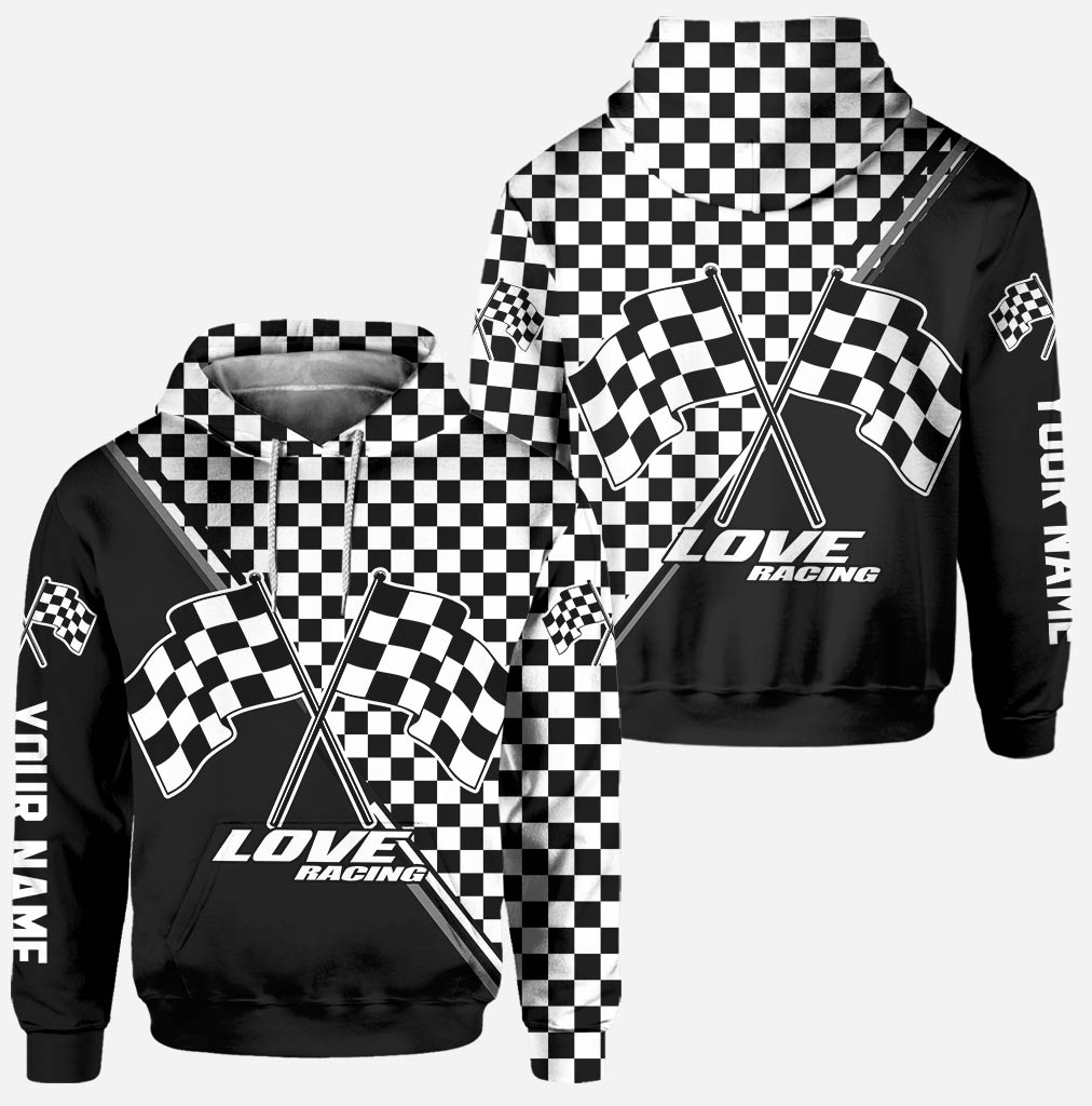 Personalized Racing Hoodie and Leggings Set Custom Name Gift Hoodie & Leggings GradoCreations